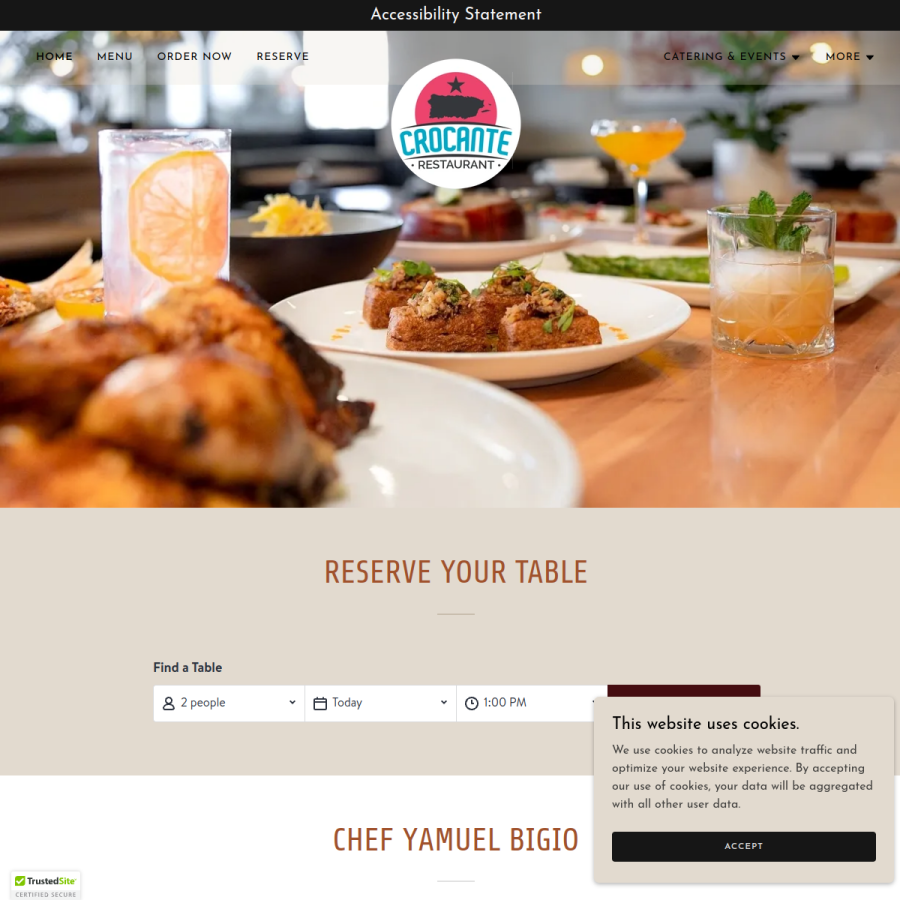 crocantekitchen.com homepage screenshot