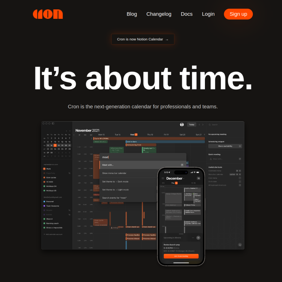 cron.com homepage screenshot