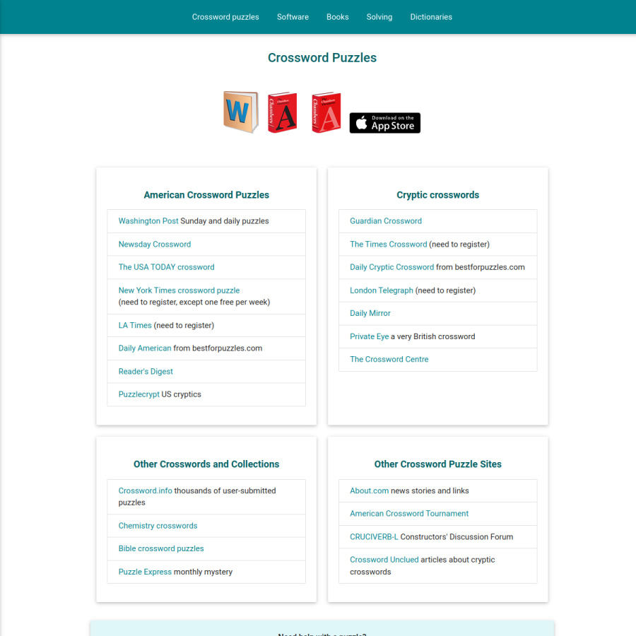crossword-puzzles.co.uk homepage screenshot