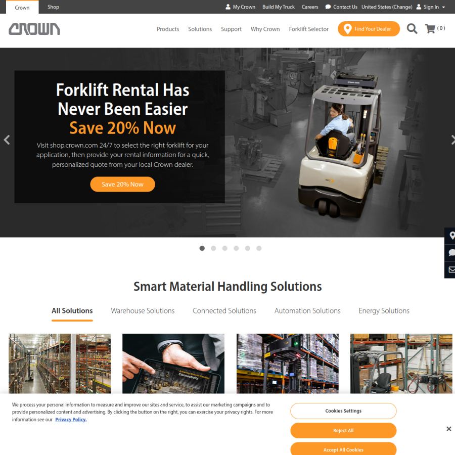 crown.com homepage screenshot
