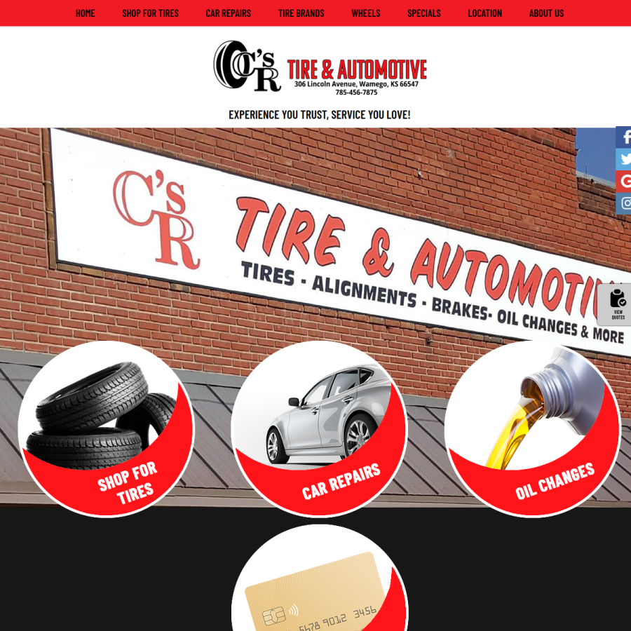 crstire.biz homepage screenshot