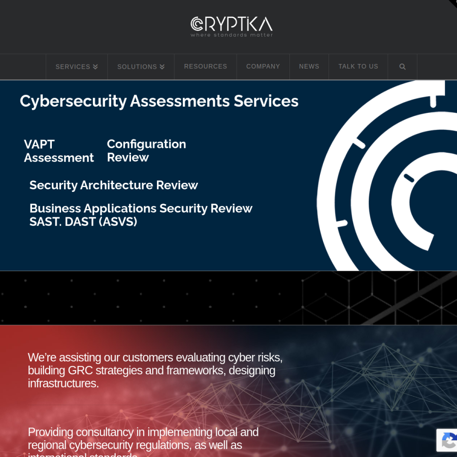 cryptika.com homepage screenshot