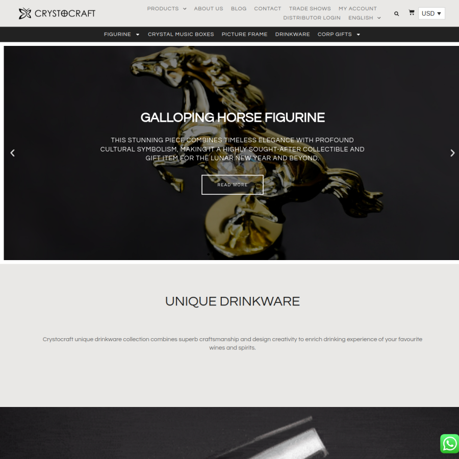 crystocraft.com homepage screenshot