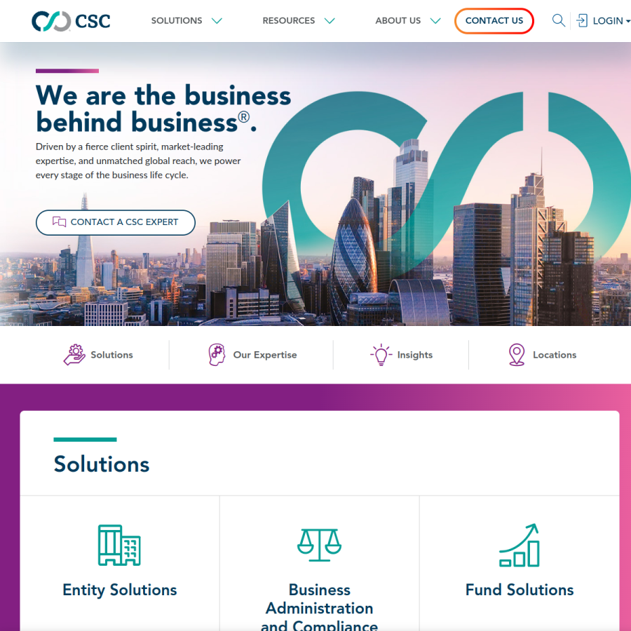 cscglobal.com homepage screenshot