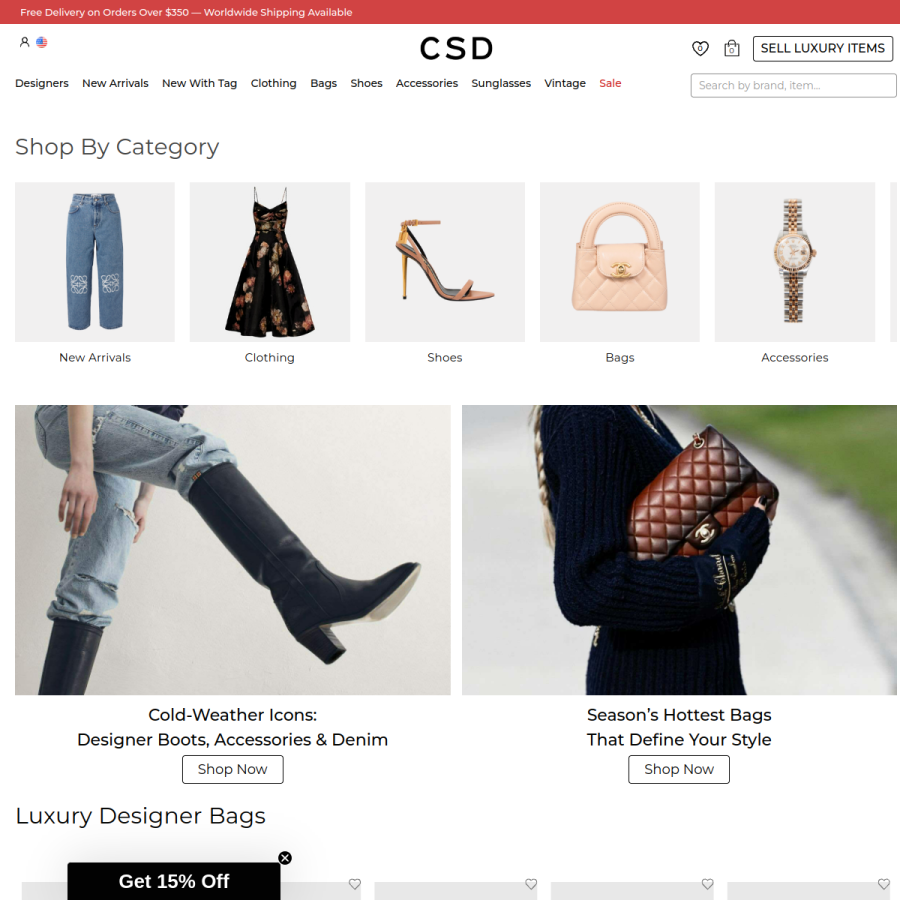 csd.shop homepage screenshot