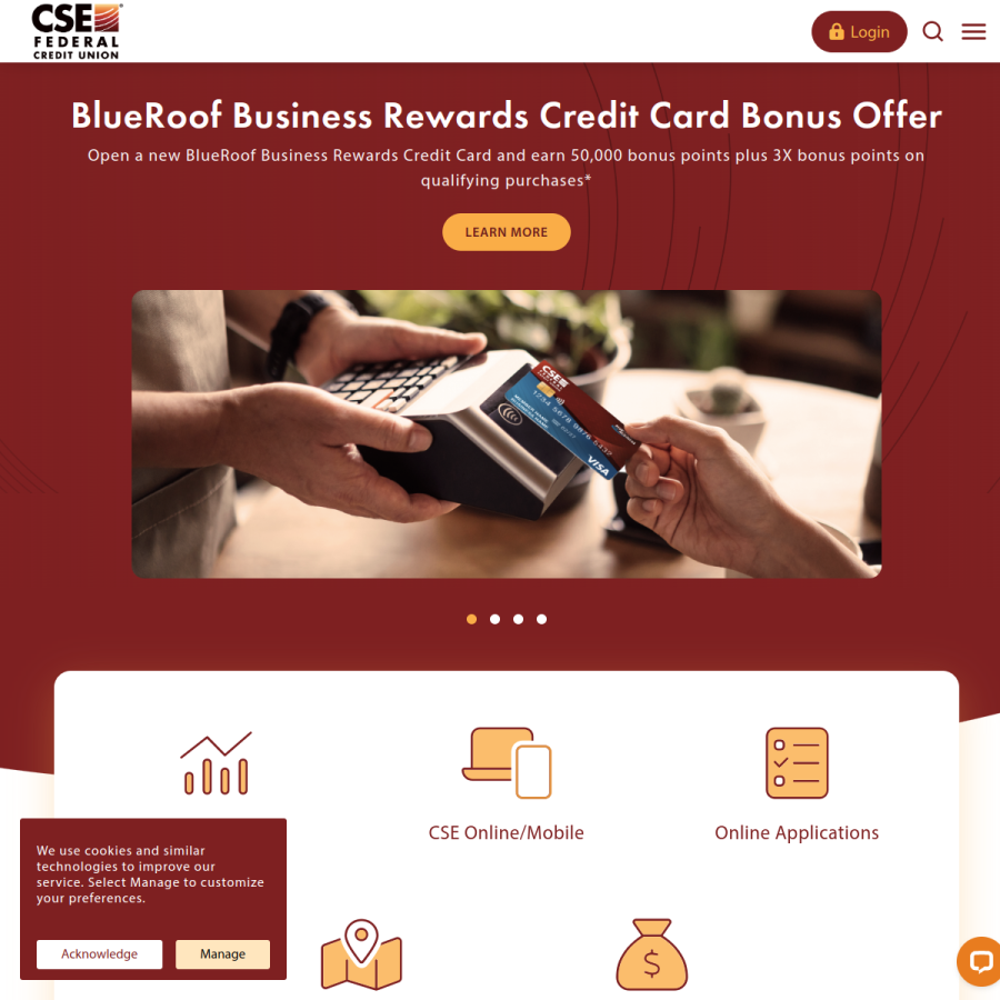 csefcu.org homepage screenshot