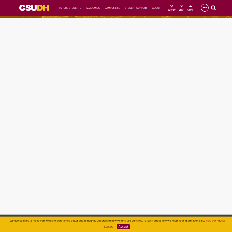 csudh.edu homepage screenshot