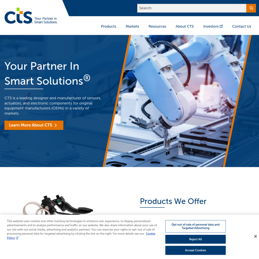 ctscorp.com homepage screenshot