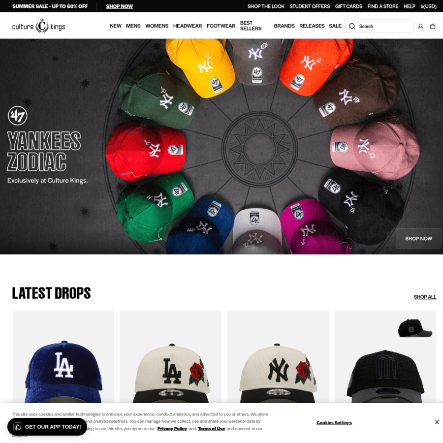culturekings.com homepage screenshot