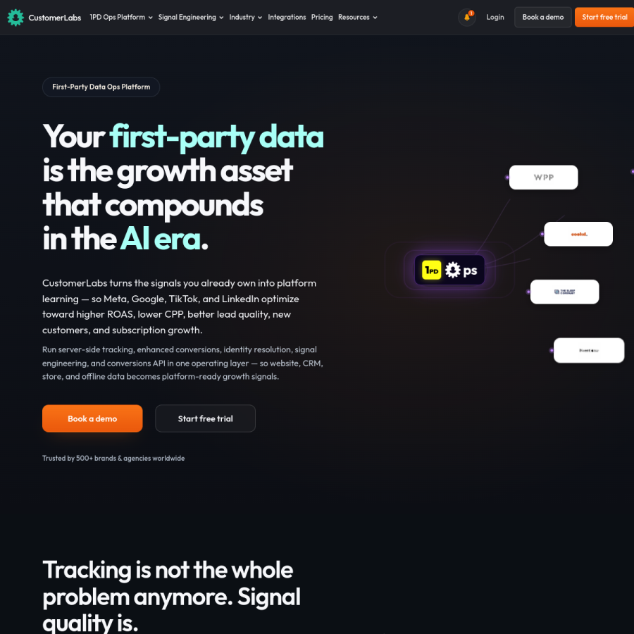 customerlabs.com homepage screenshot