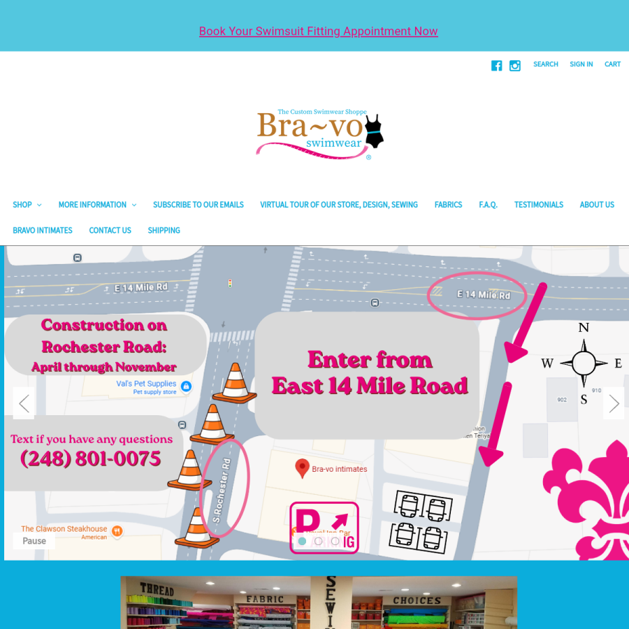 customswimwear.com homepage screenshot