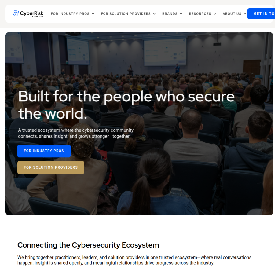 cyberriskalliance.com homepage screenshot