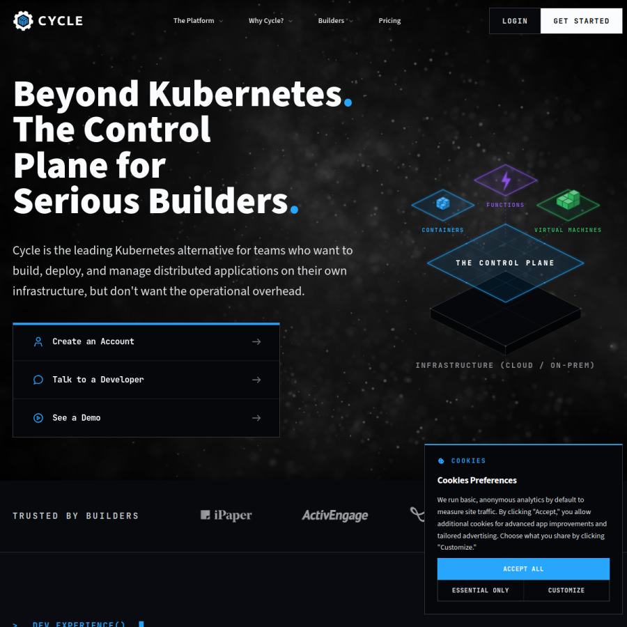 cycle.io homepage screenshot