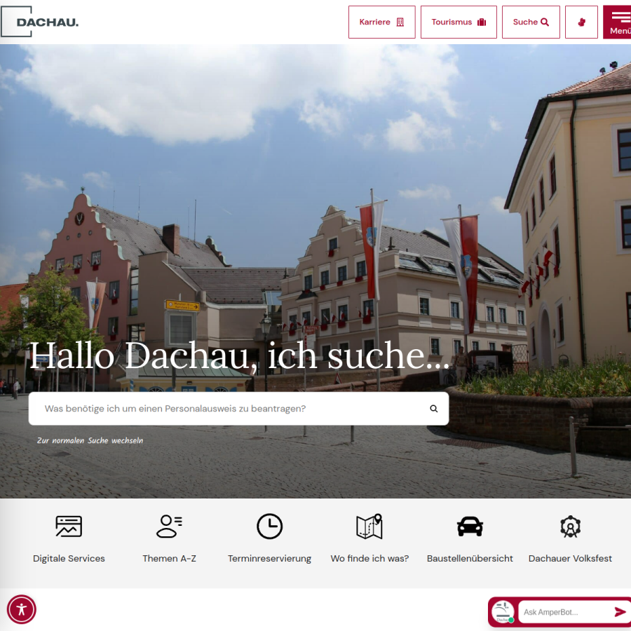 dachau.de homepage screenshot