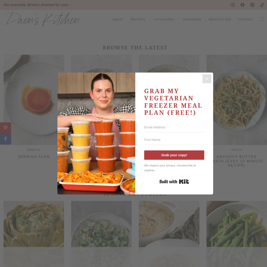 daenskitchen.com homepage screenshot