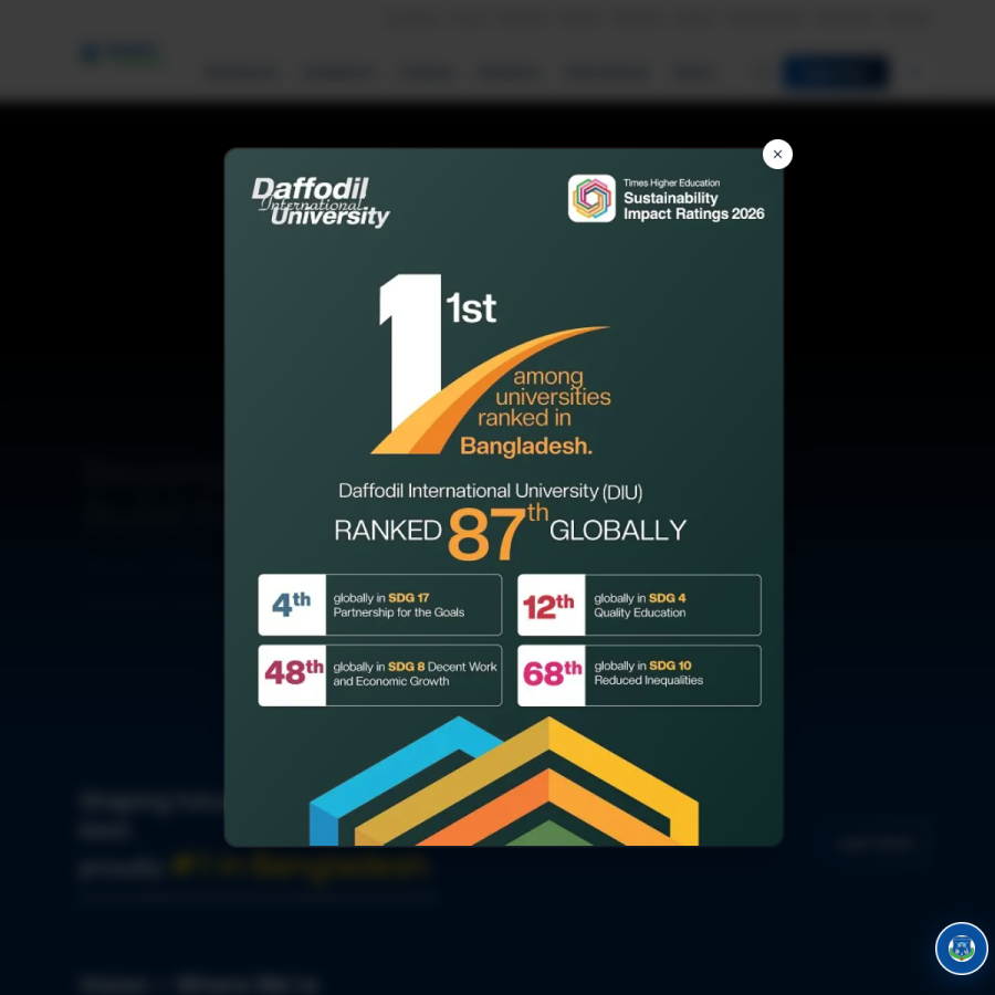 daffodilvarsity.edu.bd homepage screenshot