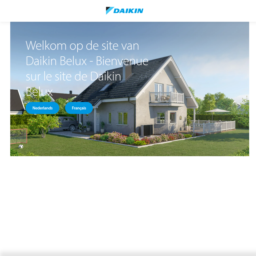 daikin.be homepage screenshot