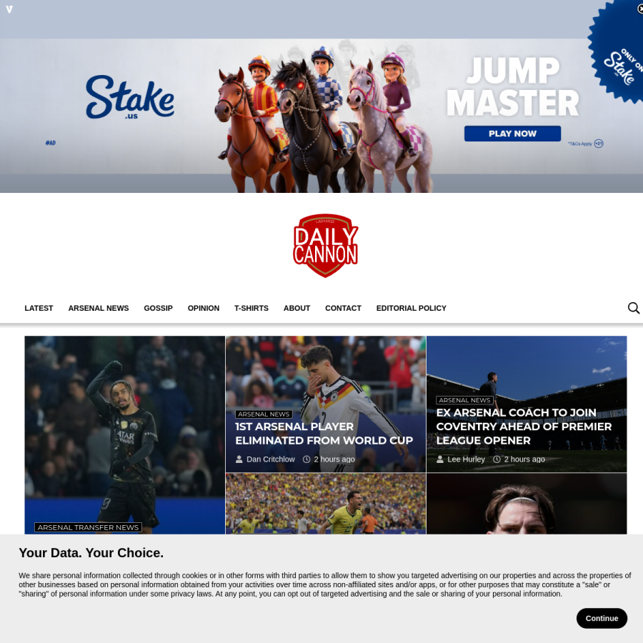 dailycannon.com homepage screenshot