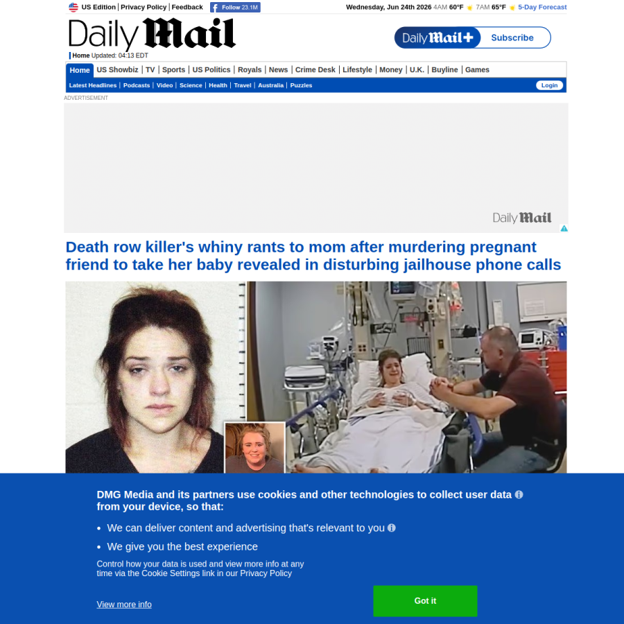 dailymail.com homepage screenshot
