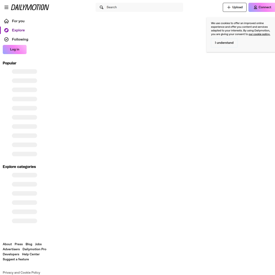 dailymotion.com homepage screenshot
