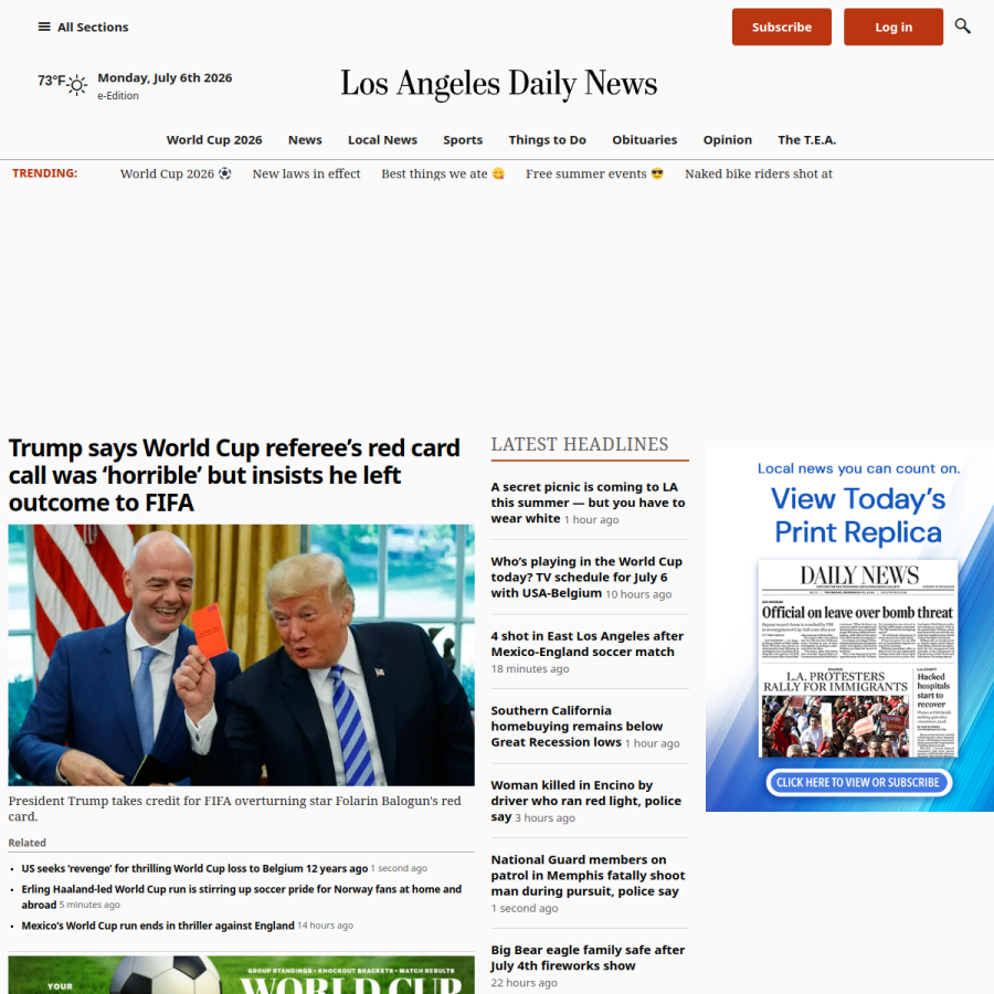 dailynews.com homepage screenshot