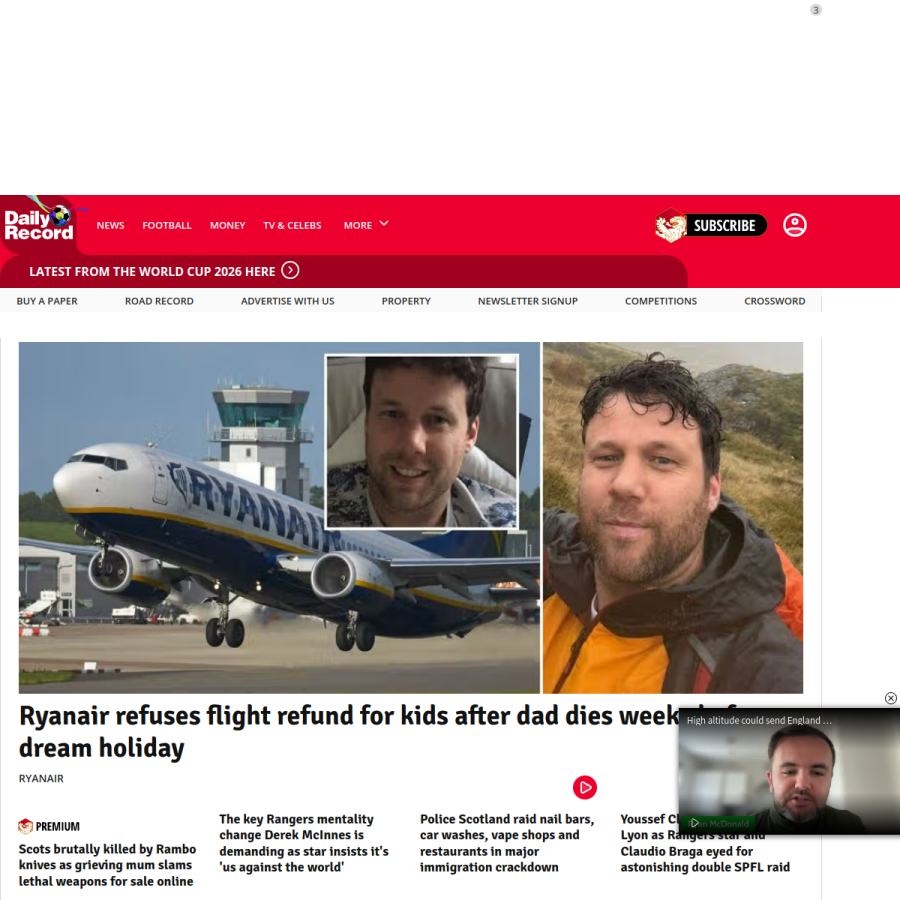 dailyrecord.co.uk homepage screenshot
