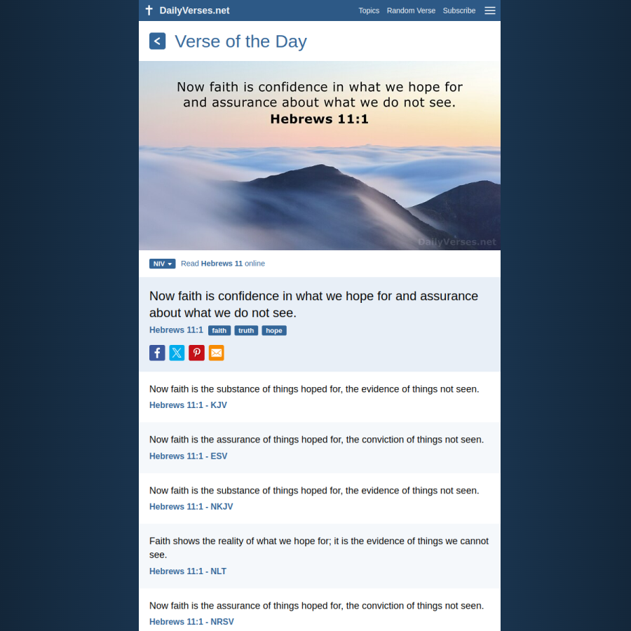 dailyverses.net homepage screenshot
