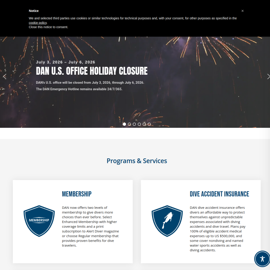 dan.org homepage screenshot