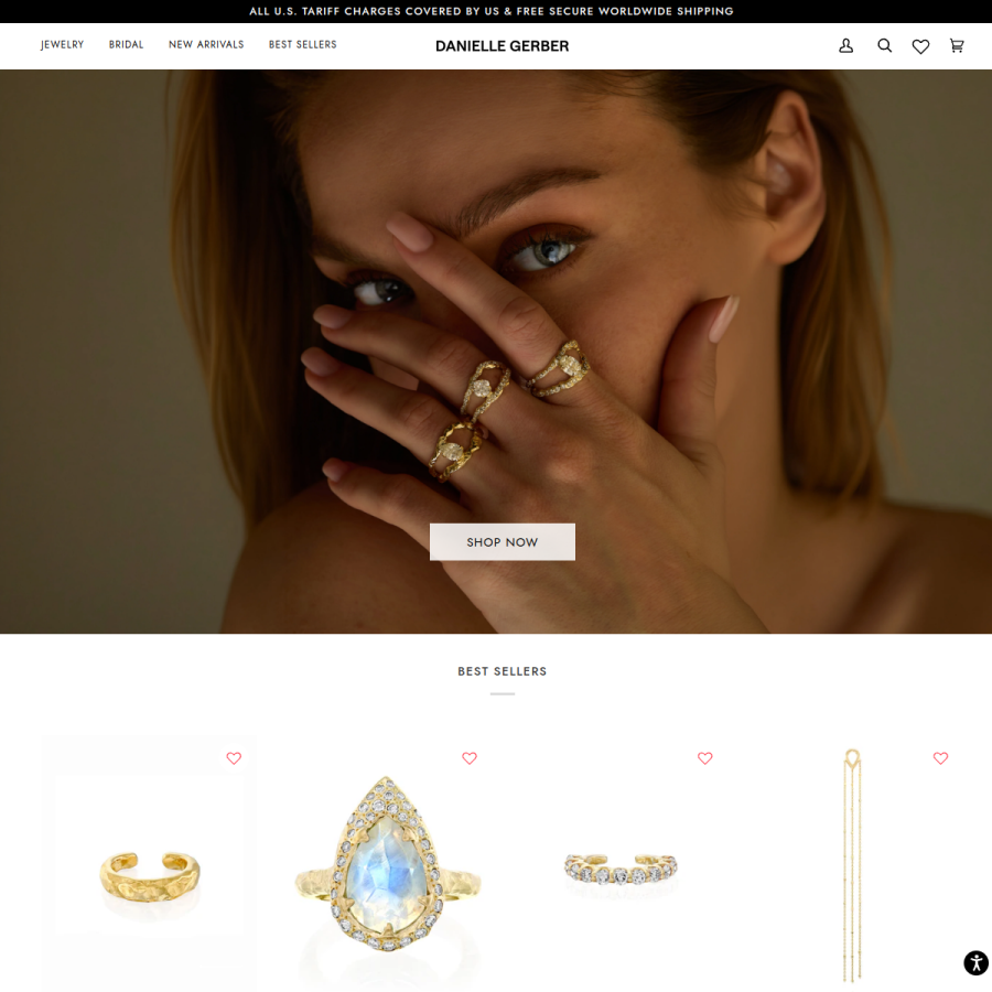 daniellegerber.com homepage screenshot