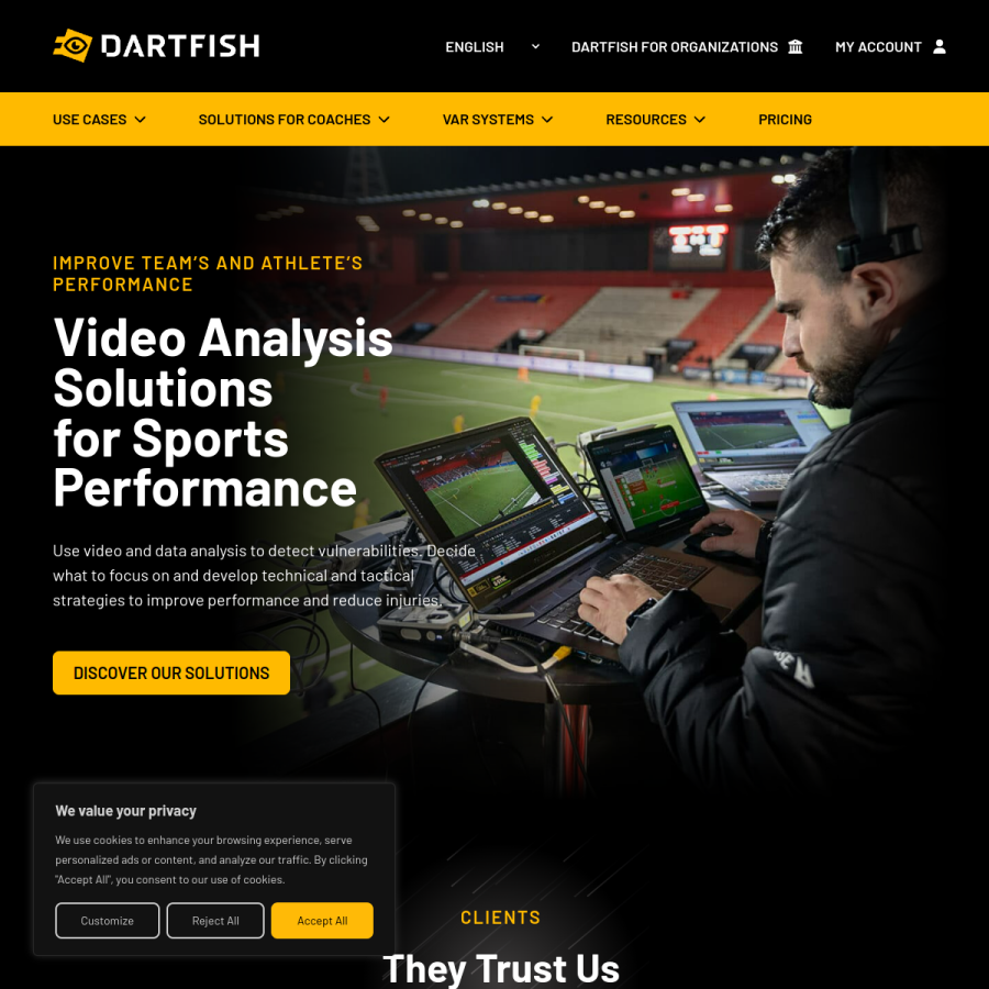 dartfish.com homepage screenshot