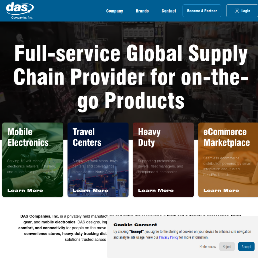 dasinc.com homepage screenshot