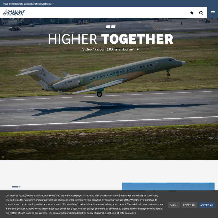 dassault-aviation.com homepage screenshot