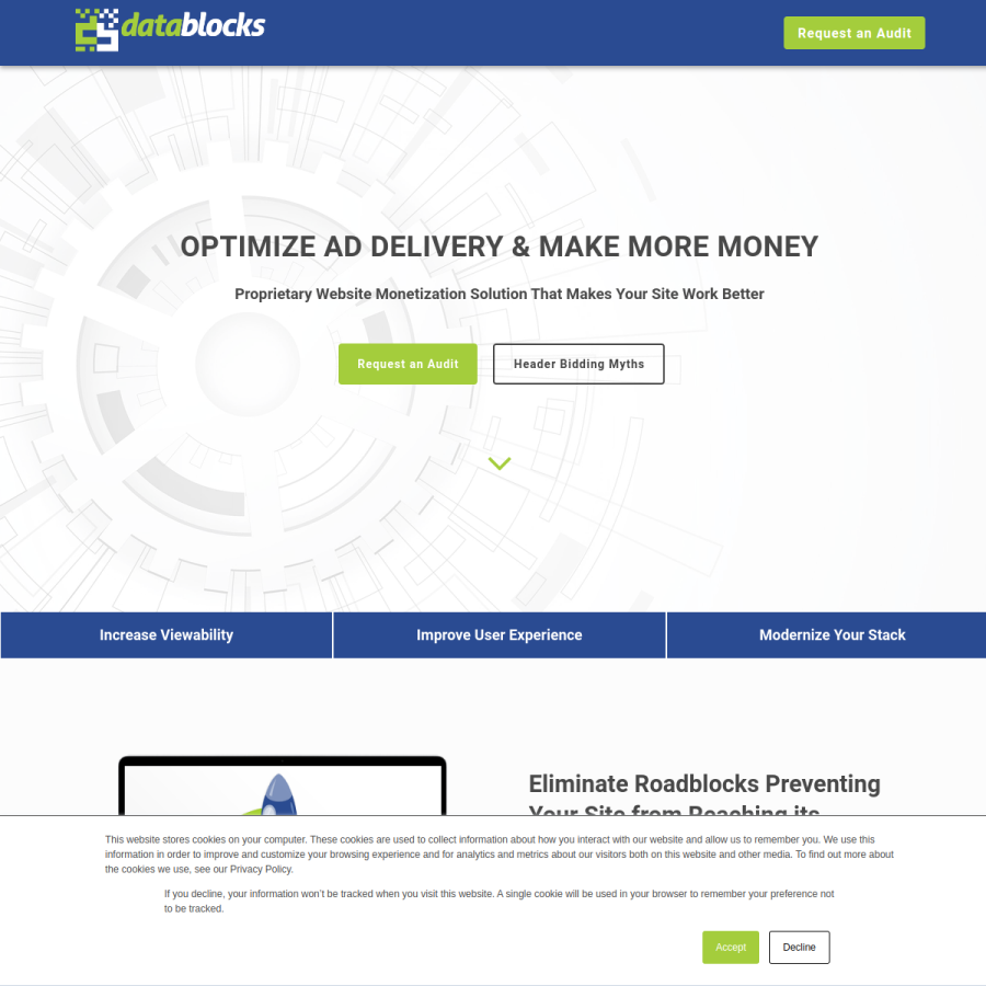datablocks.net homepage screenshot