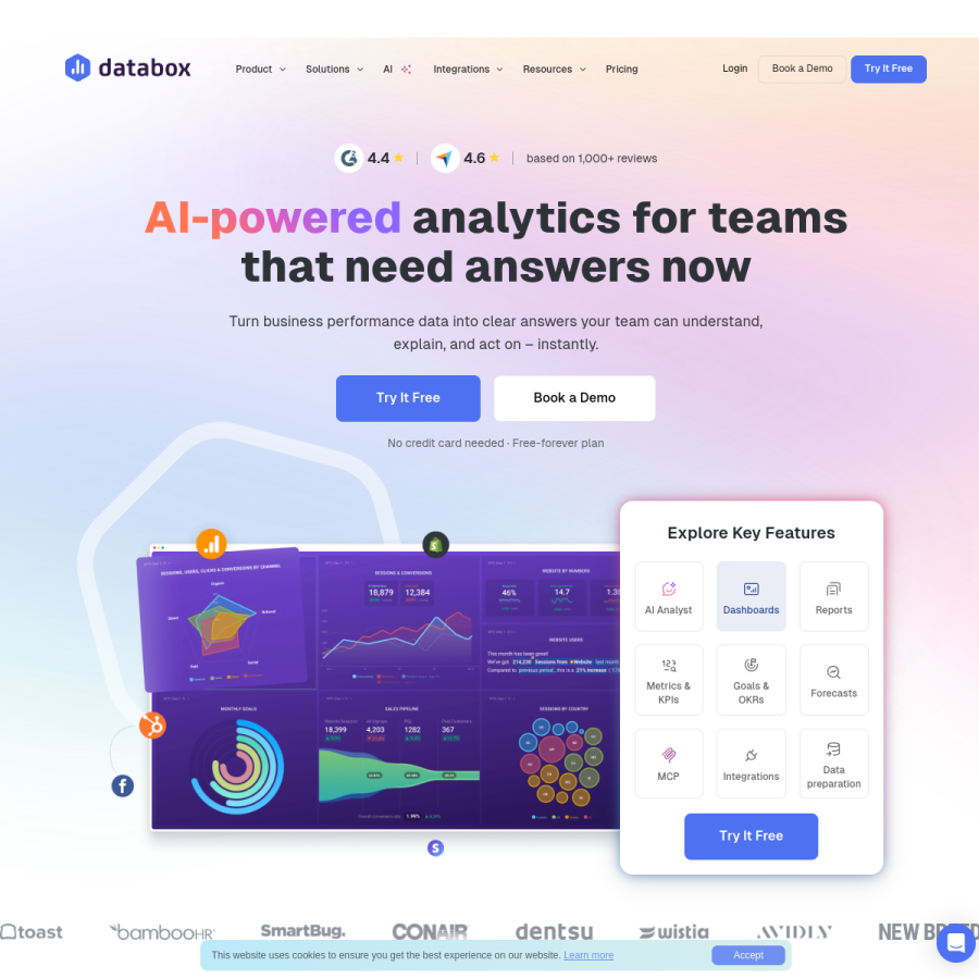 databox.com homepage screenshot