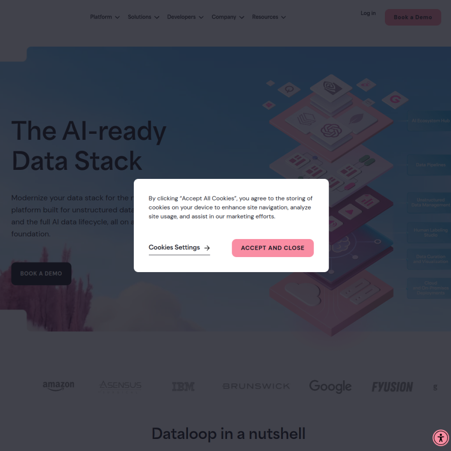 dataloop.ai homepage screenshot