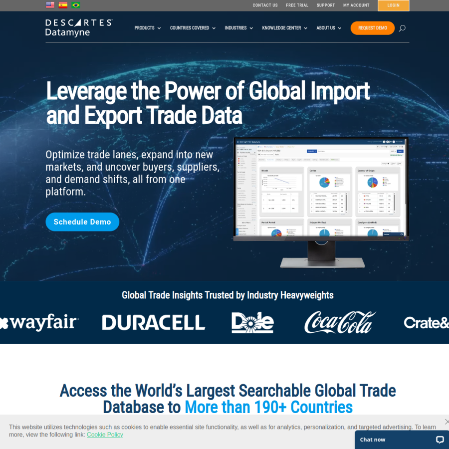 datamyne.com homepage screenshot