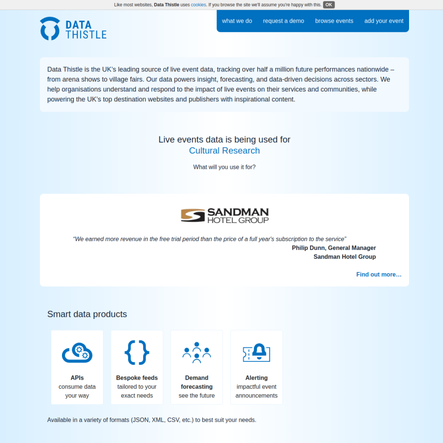 datathistle.com homepage screenshot