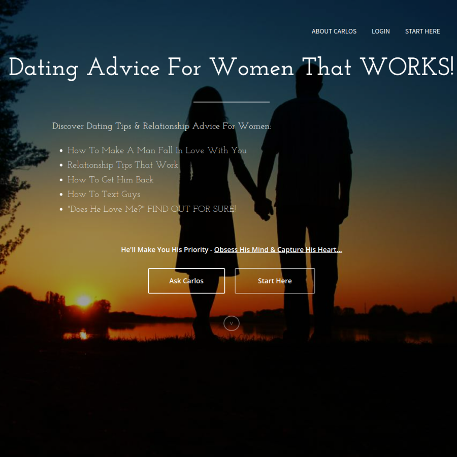datingadviceguru.com homepage screenshot