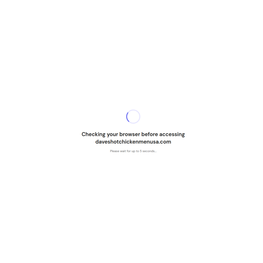 daveshotchickenmenusa.com homepage screenshot