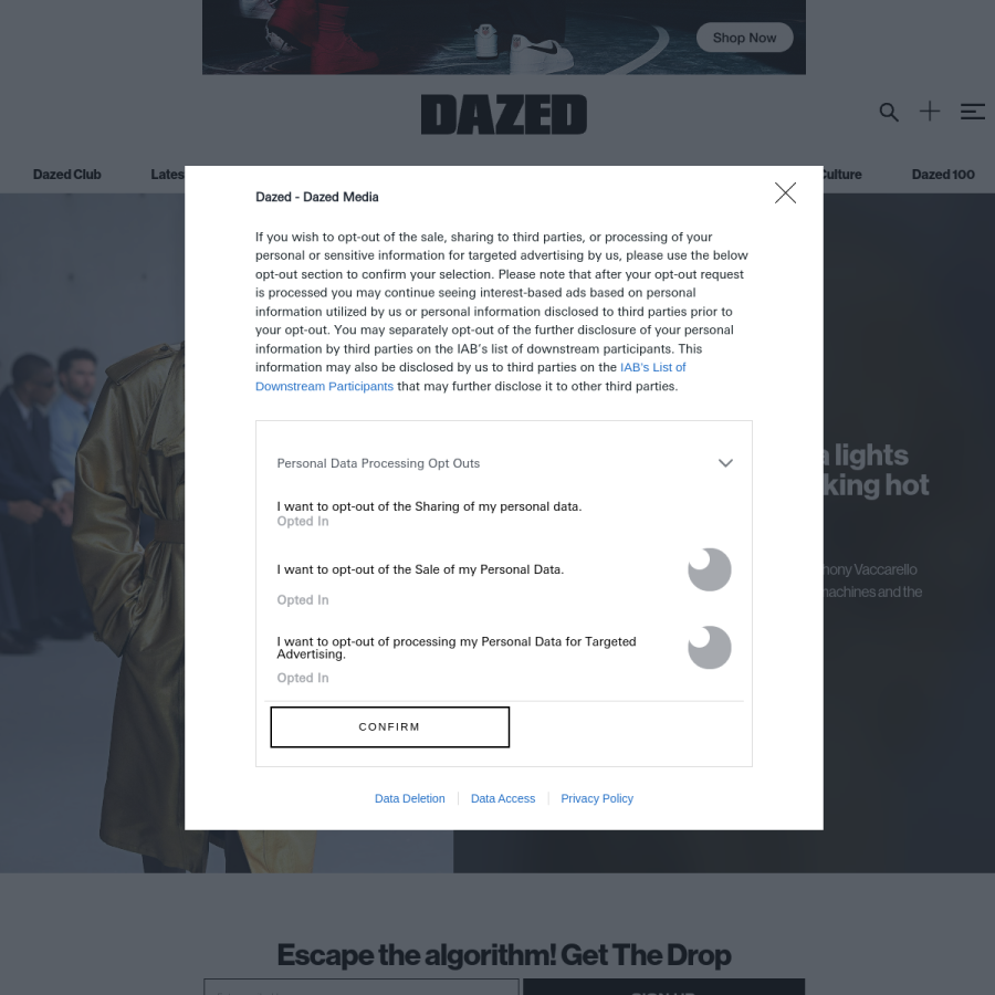dazeddigital.com homepage screenshot
