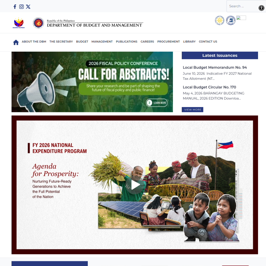dbm.gov.ph homepage screenshot