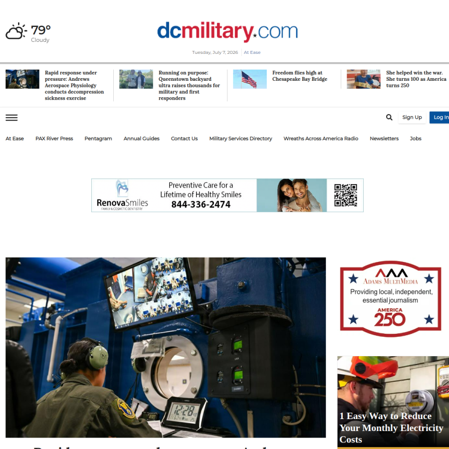 dcmilitary.com homepage screenshot