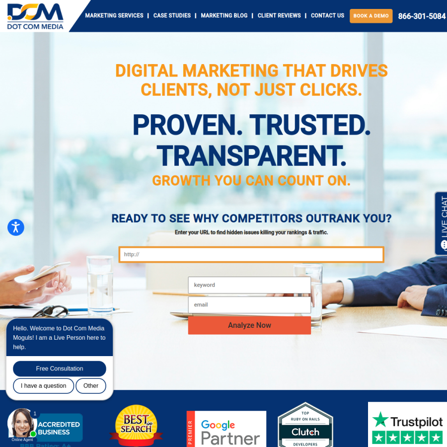 dcmmoguls.com homepage screenshot
