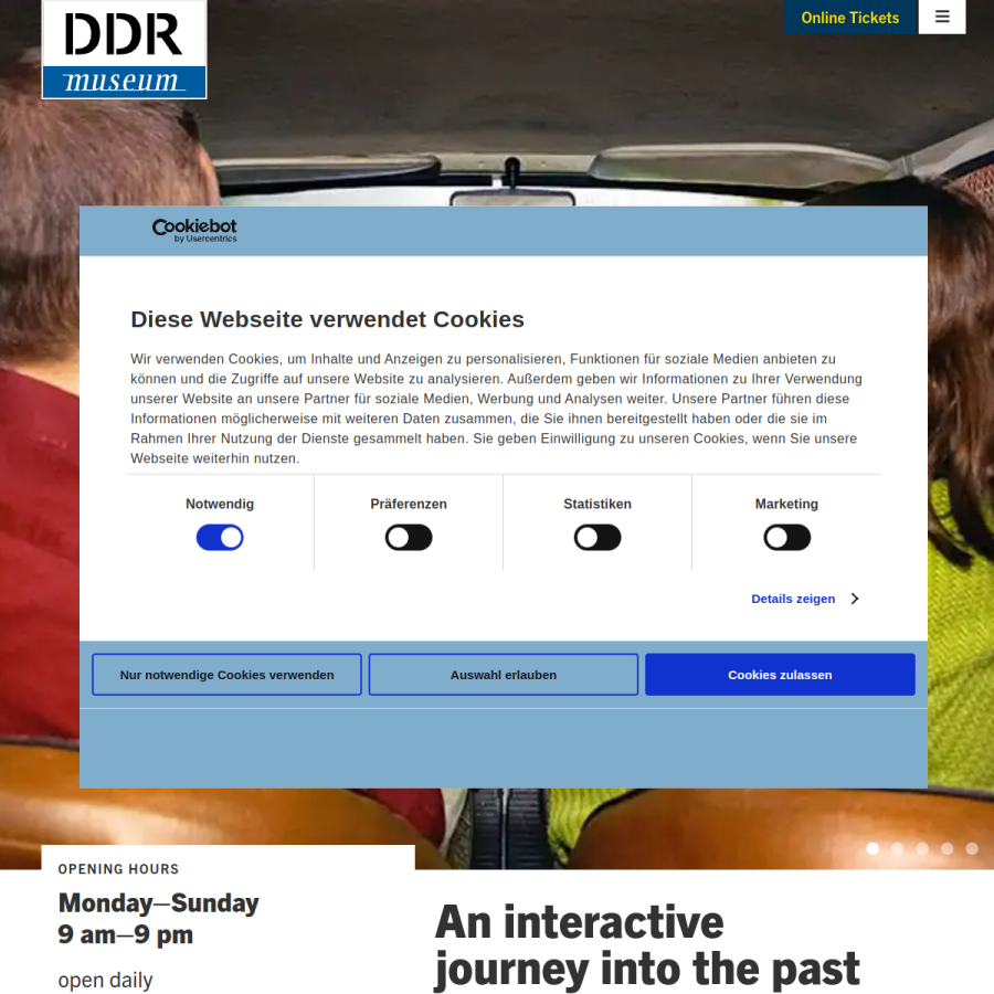 ddr-museum.de homepage screenshot