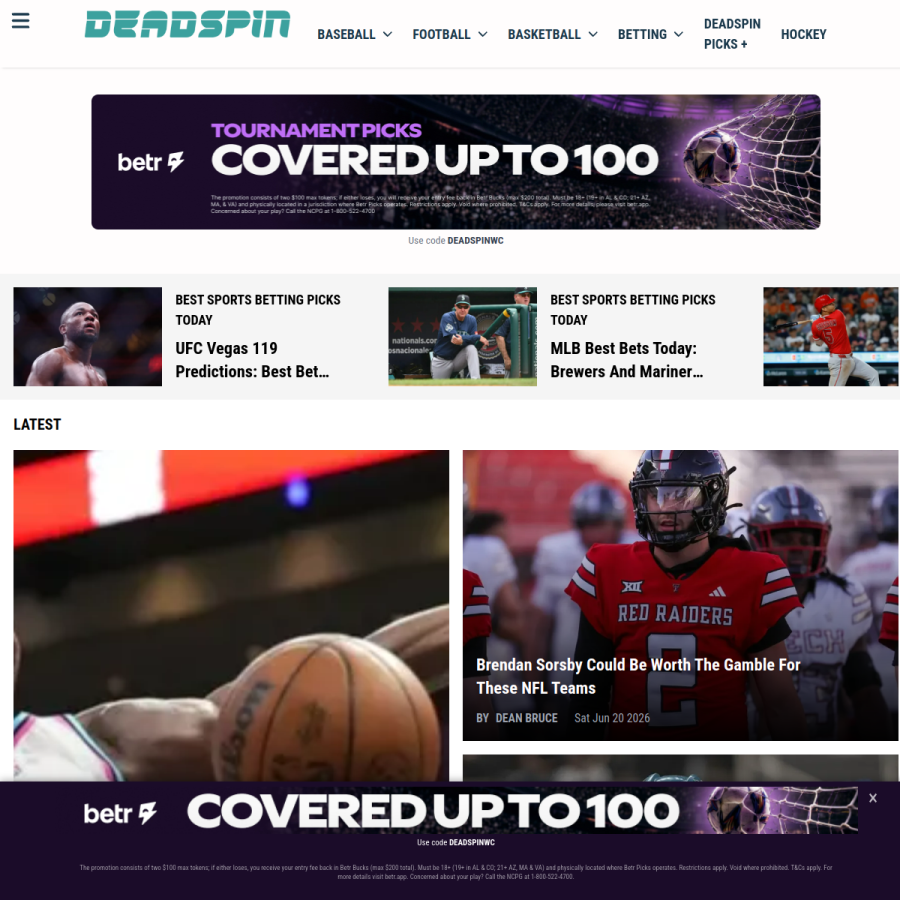 deadspin.com homepage screenshot