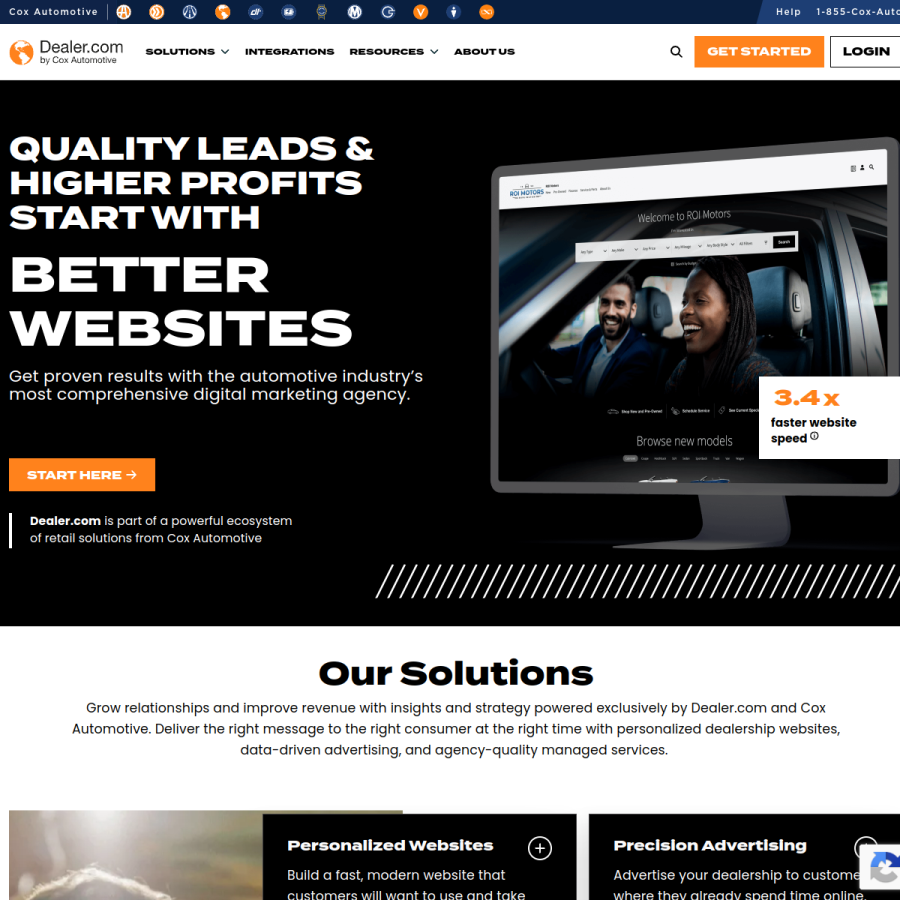 dealer.com homepage screenshot