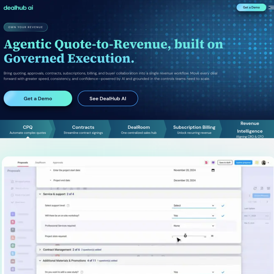 dealhub.io homepage screenshot