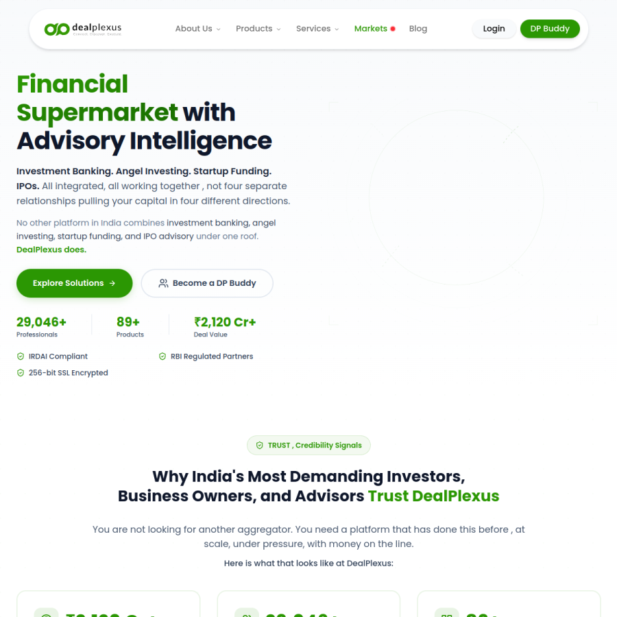 dealplexus.com homepage screenshot
