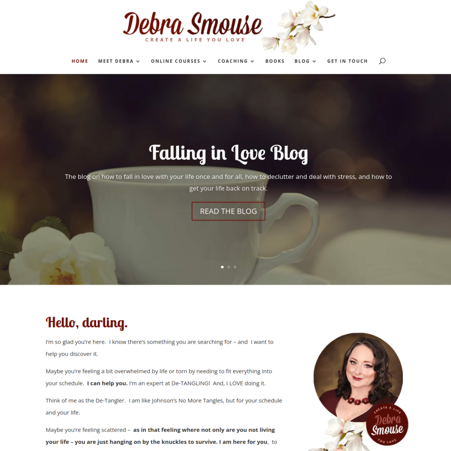 debrasmouse.com homepage screenshot