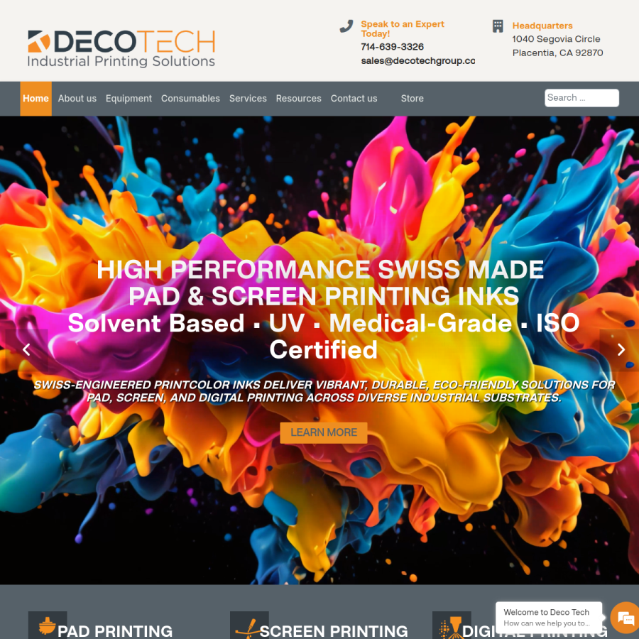 decotechgroup.com homepage screenshot